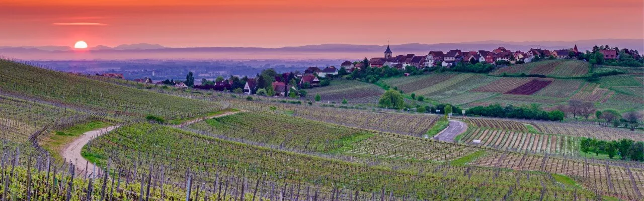 Coucher de soleil en Alsace