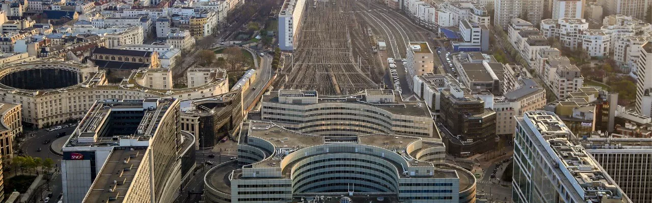 Gare Montparnasse vue aérienne