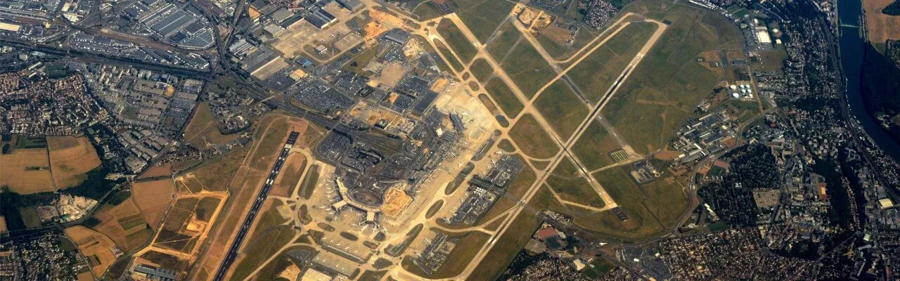 Vue aérienne de l'aéroport d'Orly