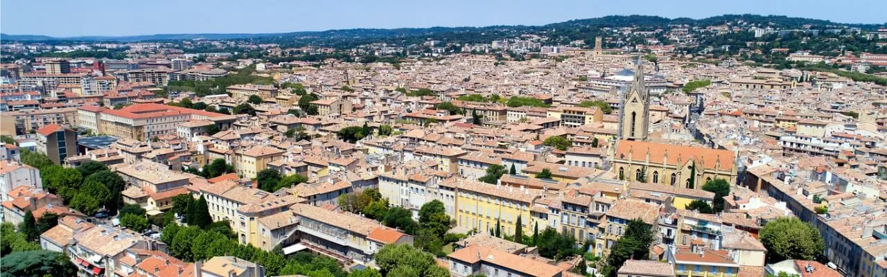 Vue aérienne Aix en Provence