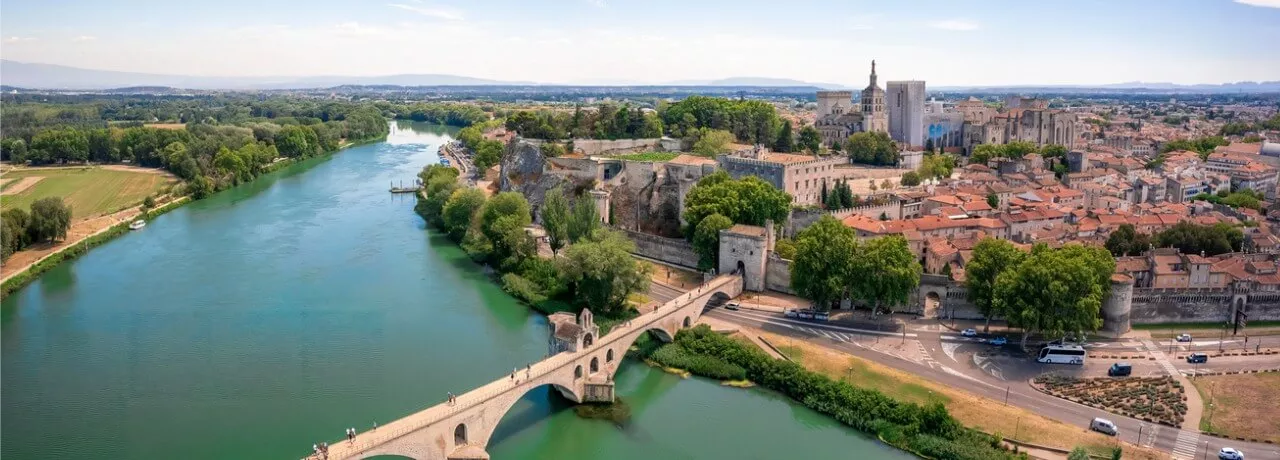 vue aérienne d'Avignon